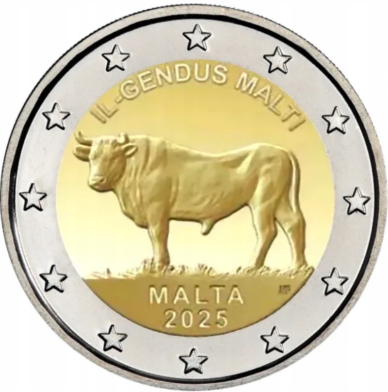 Malta 2 euro 2025 - Wół maltański