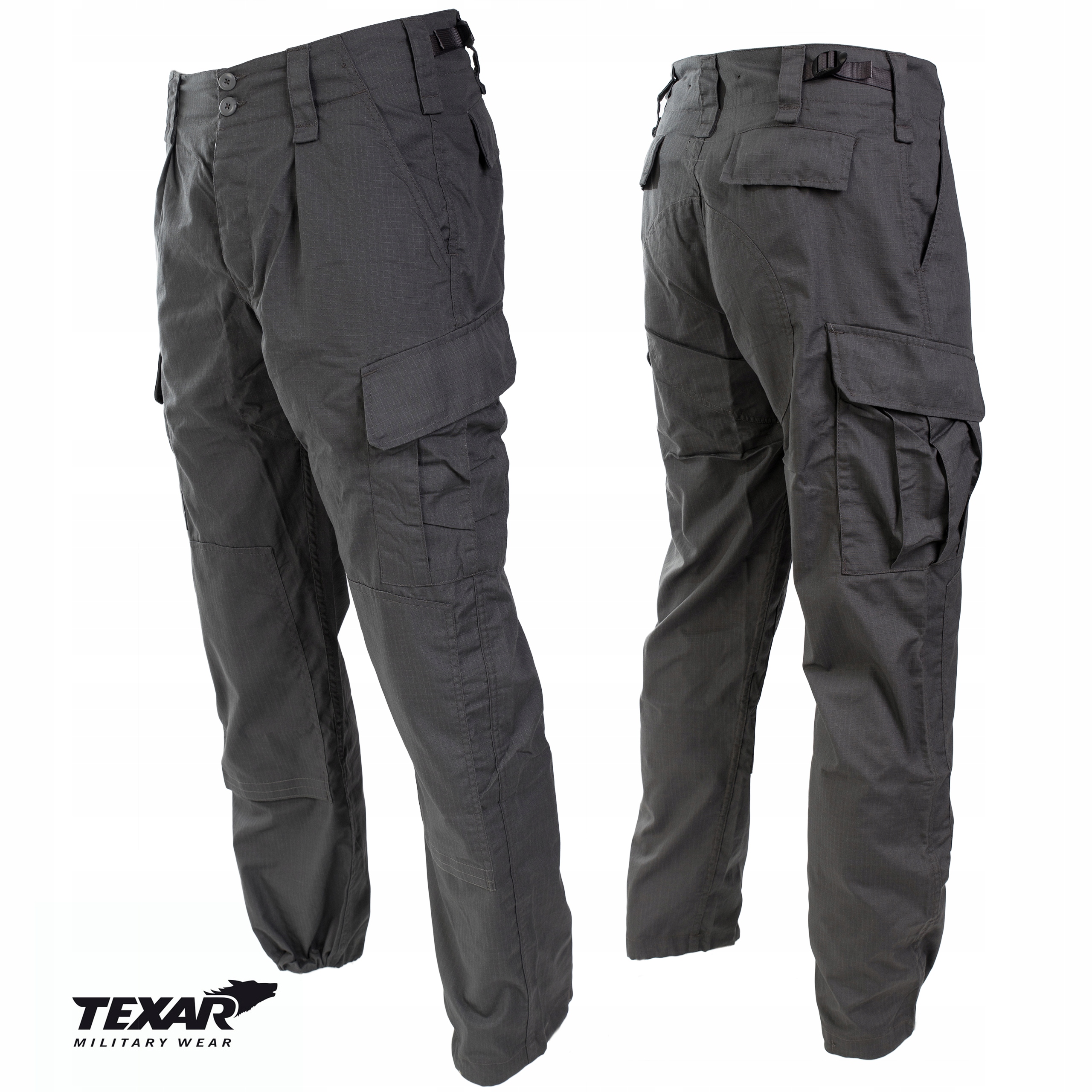 TEXAR Spodnie Wojskowe Taktyczne SZARE WZ10 XL Fason bojówki