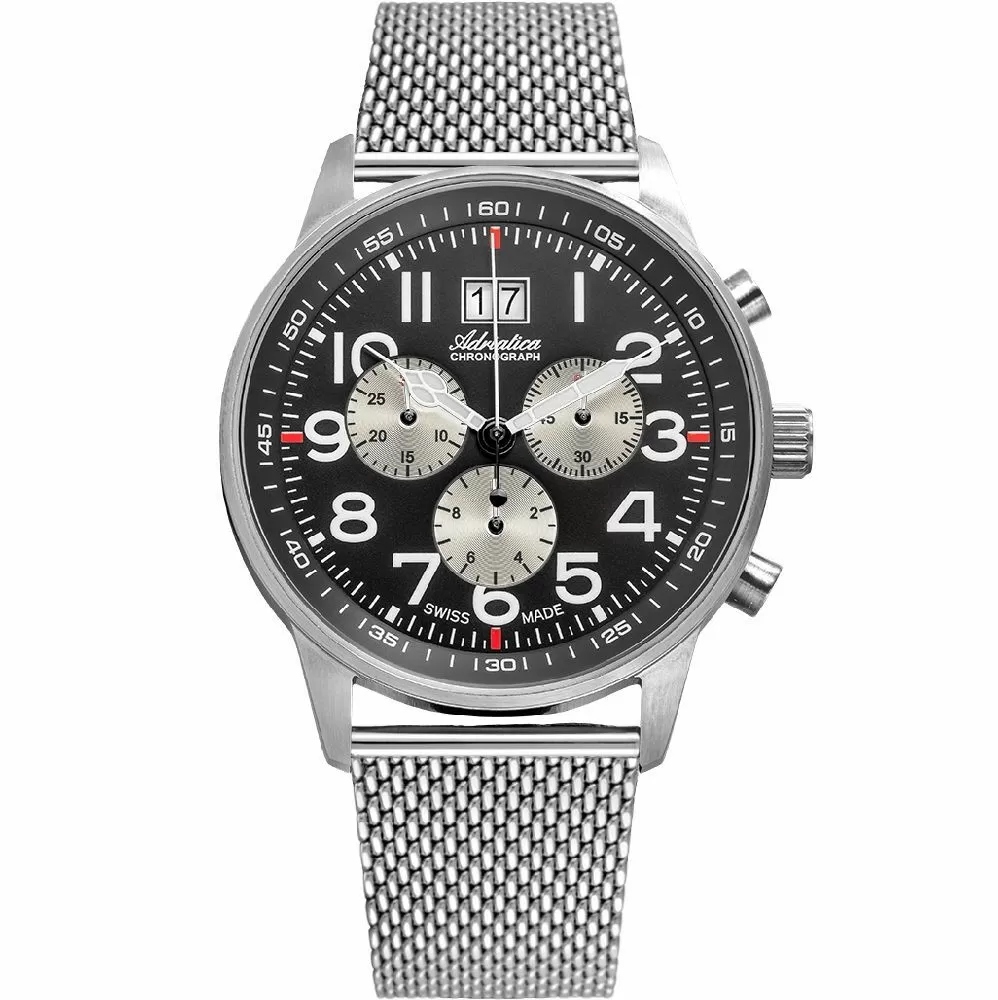 Pánské Hodinky Adriatica na náramku A1076.5124CH Chronograf Swiss Made