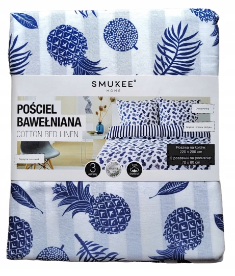 

Komplet pościeli Smukee 200 x 220 100% Bawełna