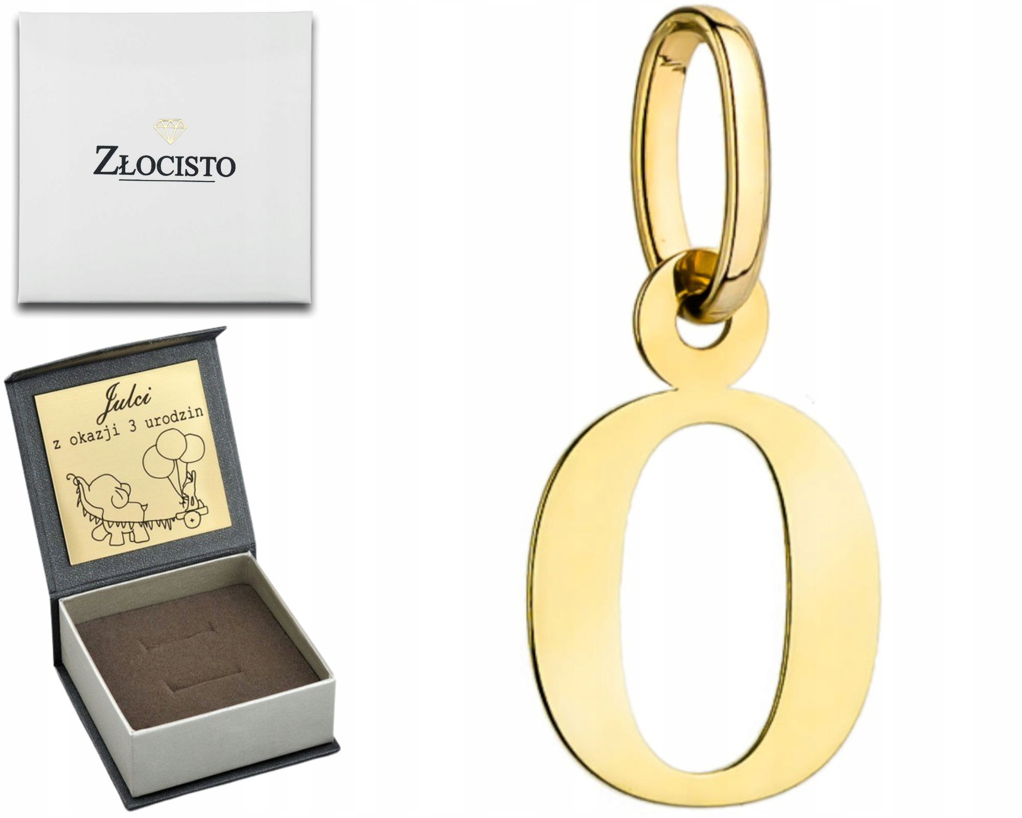 Přívěsek Zlatý Velké Písmenko O 585 Gravírování