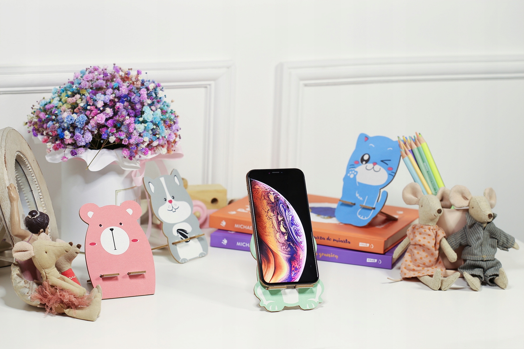 STOJAK NA TELEFON PODSTAWKA DLA DZIECI WIEWIÓRKA Marka Interlook