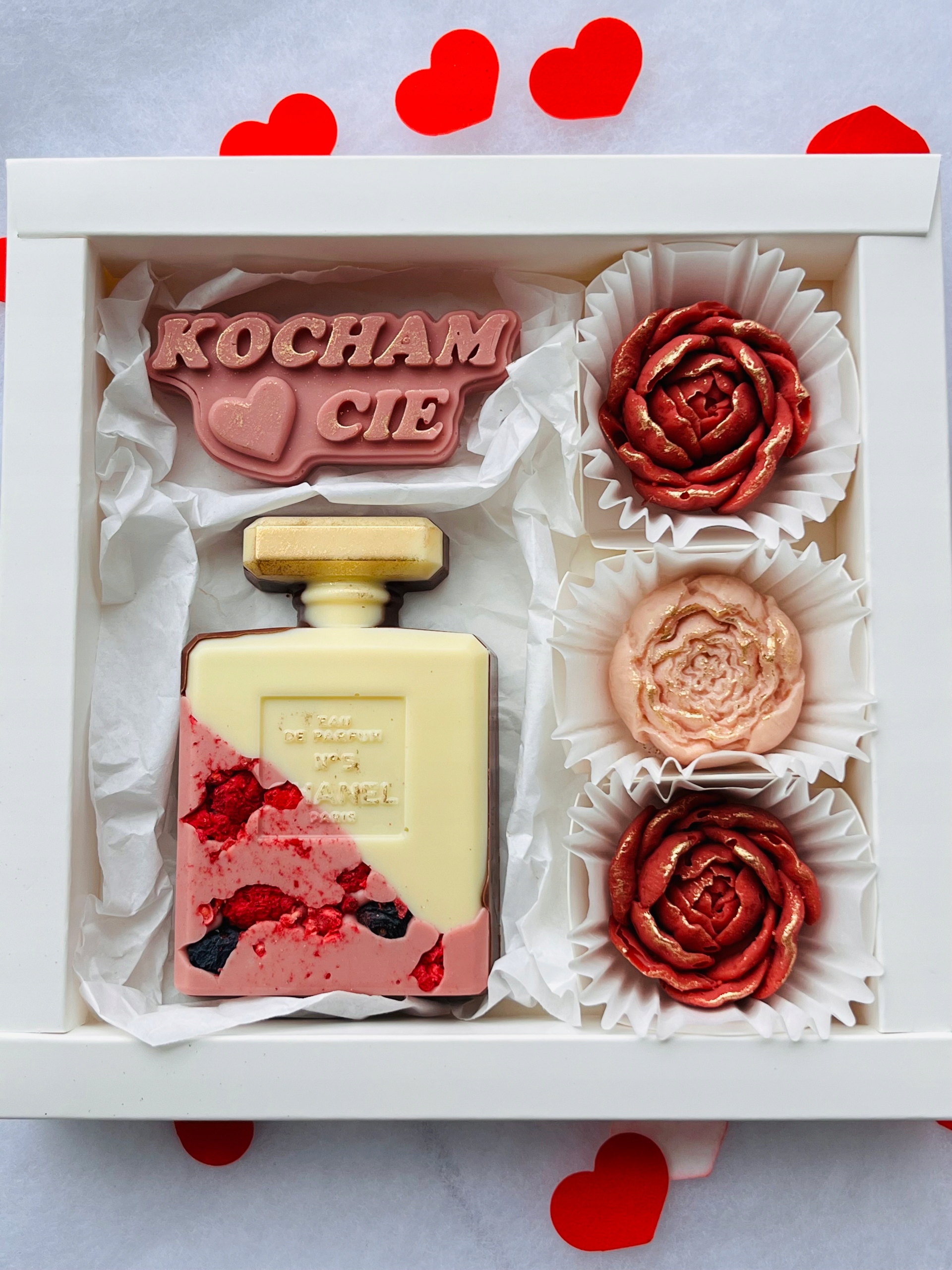 Levně Dárek k Valentýnu Čokoládky Doplněk k dárku Čokoládová sada