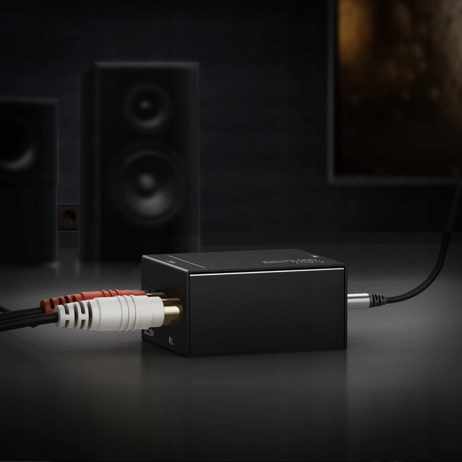 KONWERTER OPTYCZNY TOSLINK COAXIAL NA 2x CINCH RCA Model L/R