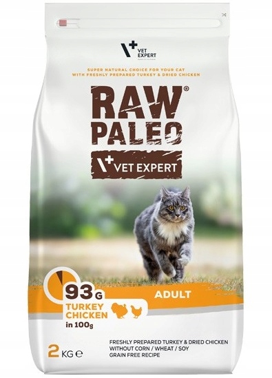 Raw Paleo Adult Cat 2 kg dospělé kočky krůta a kuře