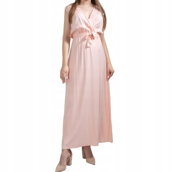 

AD05 Pink Różowa Damska Maxi Sukienka Uniwersalny