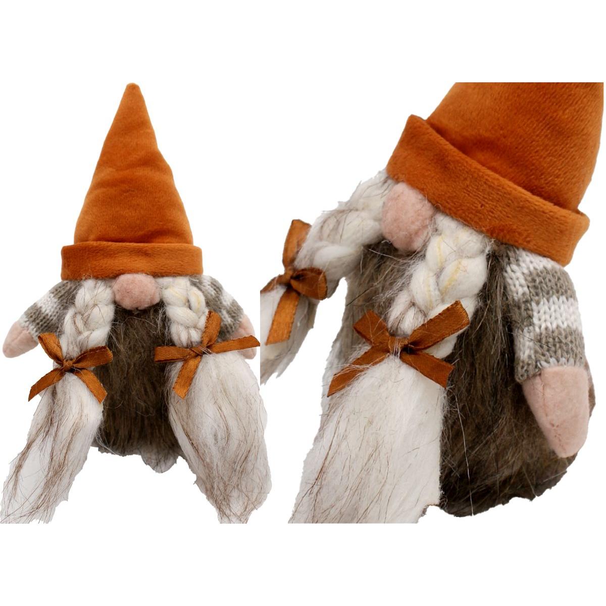 OZODBA ŚWIĄTECZNA FIGURKA PANI MIKOŁAJ SKRZAT GNOM DEKORACYJNY 15CM