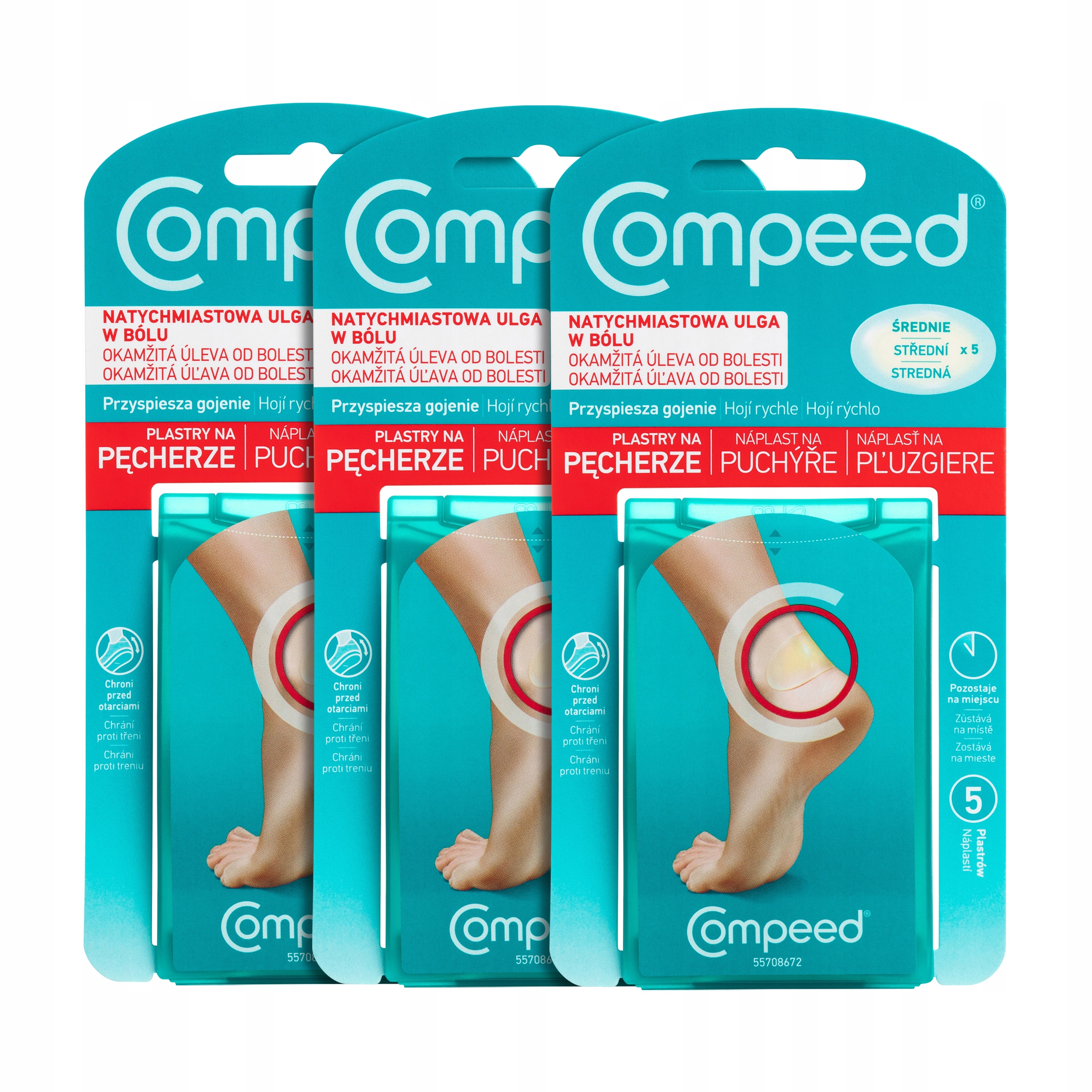 

Compeed plastry pęcherze otarcia średnie 5 szt x3