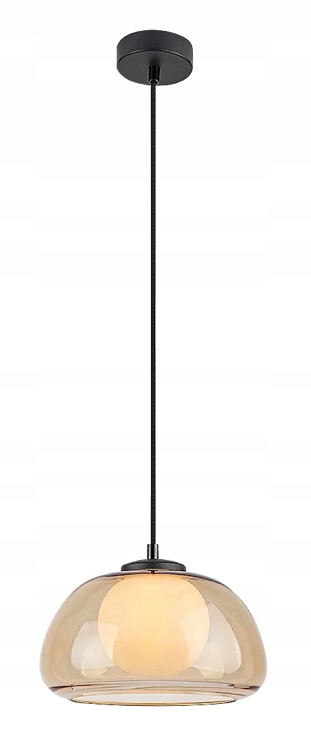 Závěsná lampa Rabalux Elowen, jantar & sklo, do obývacího pokoje/předsíně