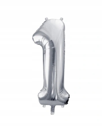 

Balon Foliowy cyfra srebrna "1" ,35 cm