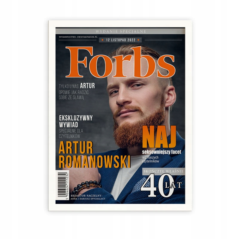 

Plakat personalizowana okładka gazety ze zdjęciem
