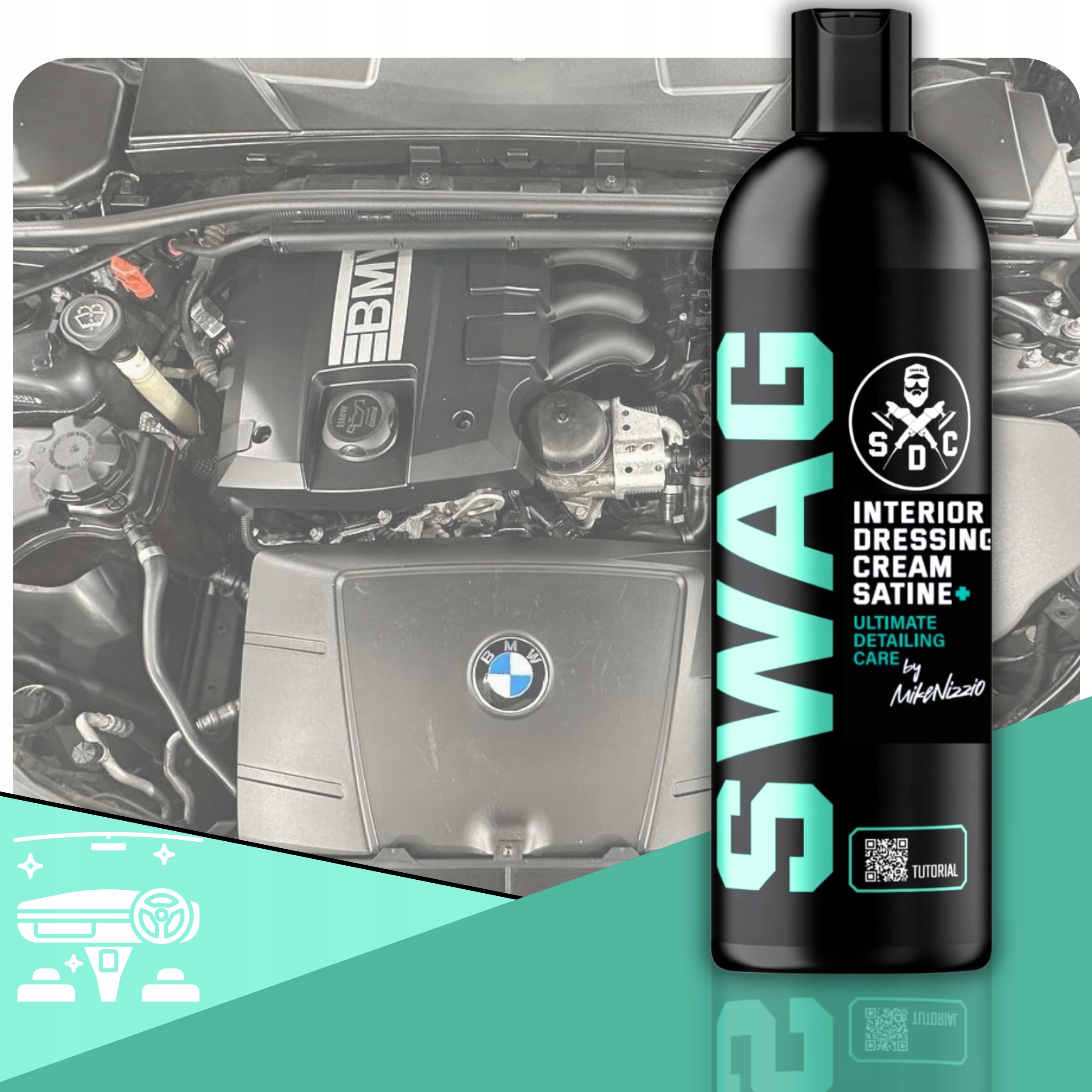 ZESTAW SWAG INTERIOR DRESSING APC RTU Do Plastików Wnętrza Auto Efekt WOW! Pojemność opakowania 1000 ml