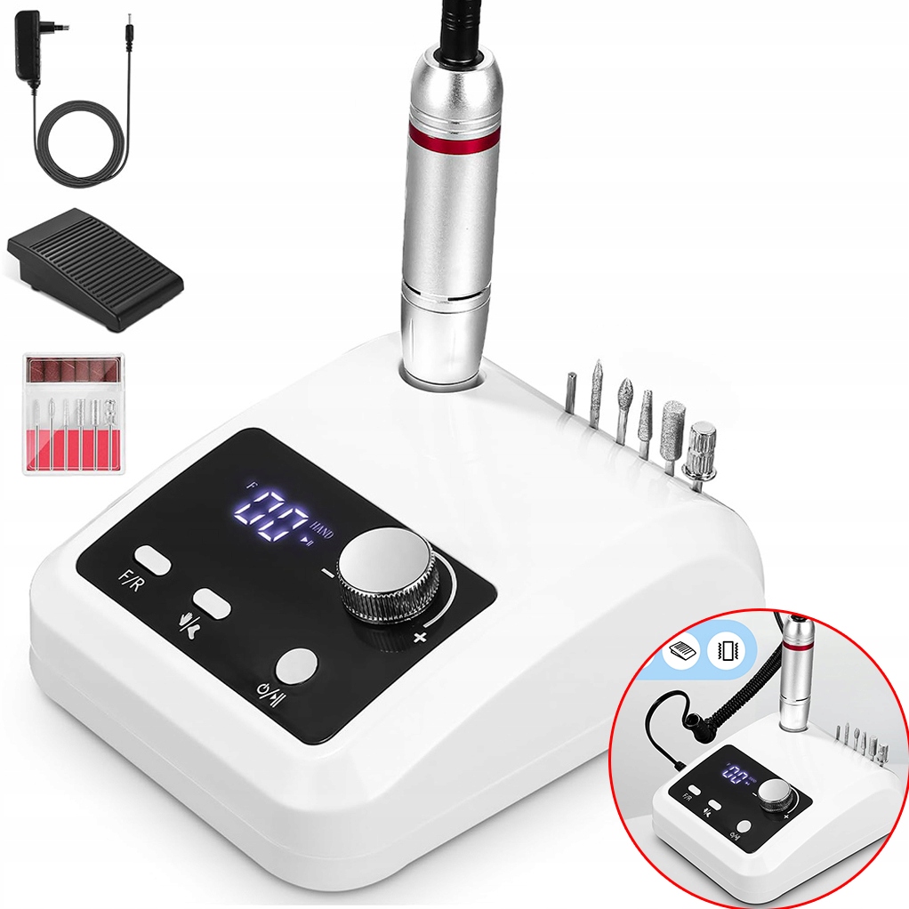 Profesionální Bruska Na Manikúru 45000 Ot S Usb LCD Displejem