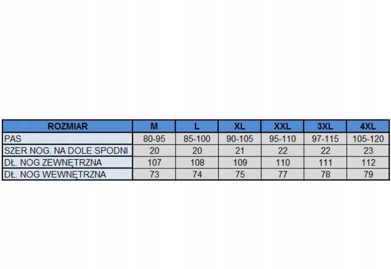 SPODNIE DRESOWE MORO NA CODZIEŃ I DO PRACY 5XL Rozmiar 5XL