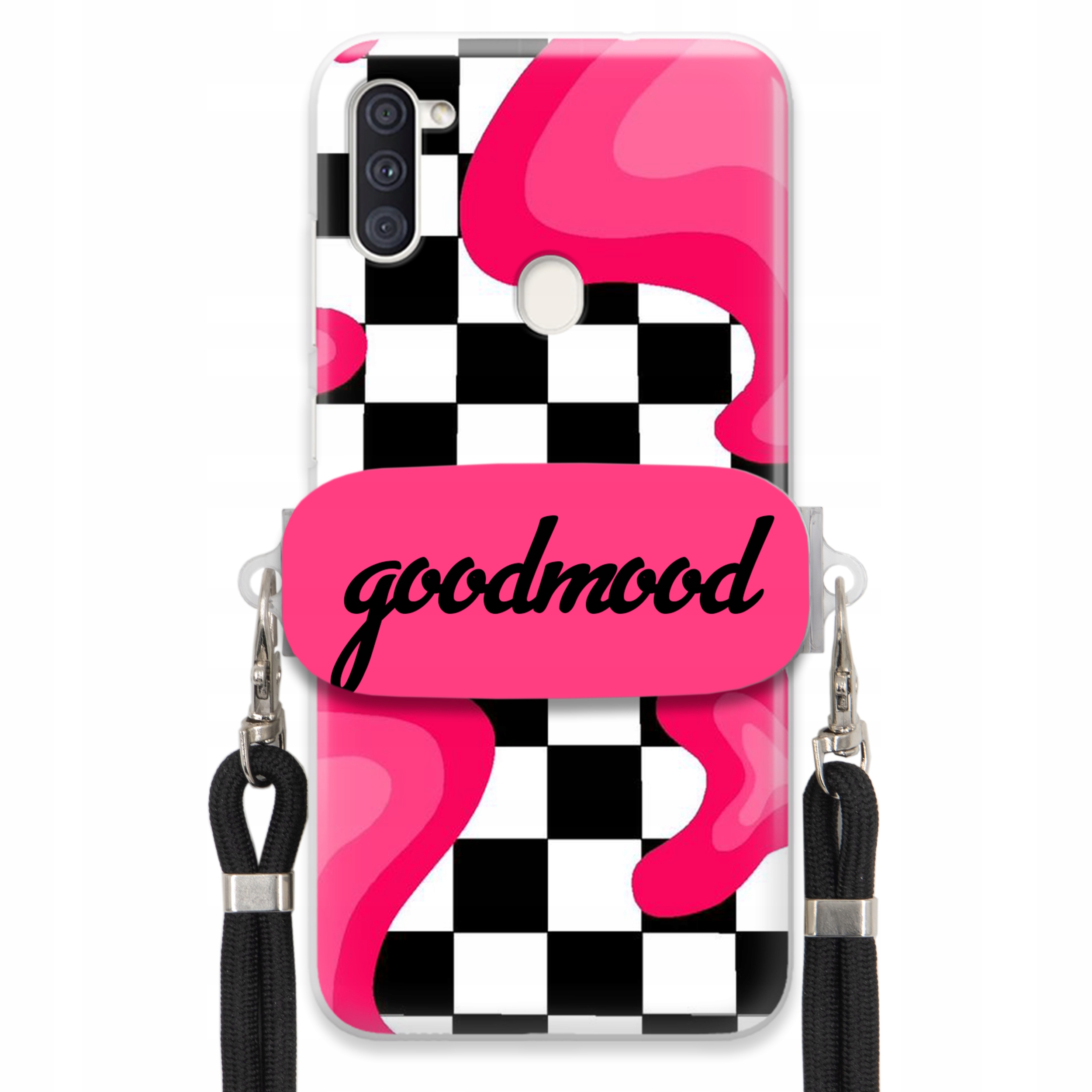 Puzdro Pre Samsung A11 Sada Case Držiak Na Vodítko Čierna Pre Teenagerov Splash