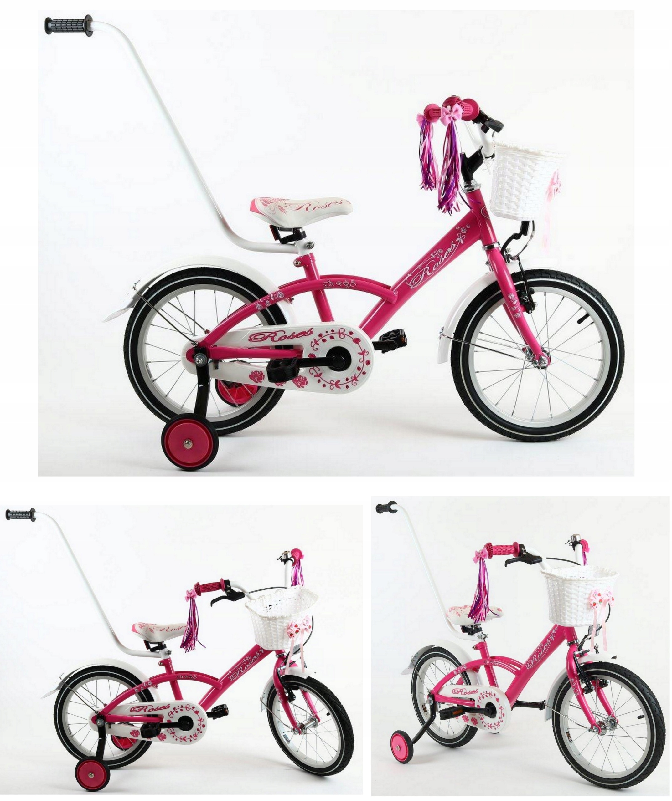 Rower 16 cali dla dziewczynki Turbo Roses różowy Polski Producent