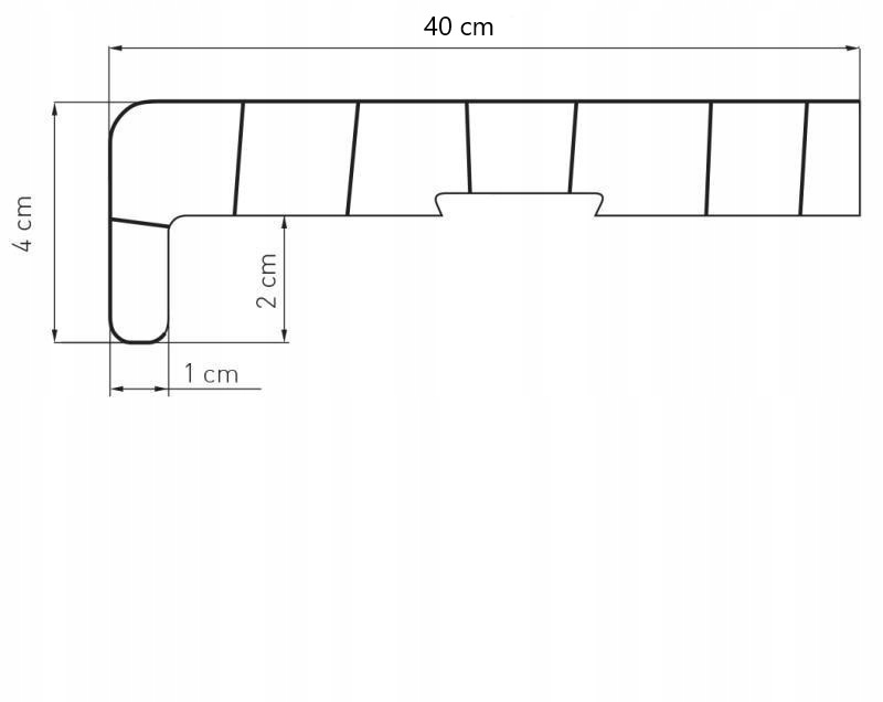 PARAPET PCV WEWNĘTRZNY BIAŁY 40 X 160 Kod producenta 00000060