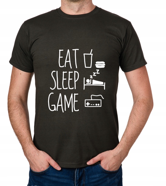 

koszulka Eat Sleep Game prezent