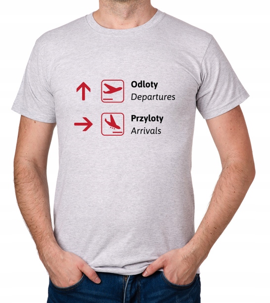 

koszulka Samolot Lotnisko Odloty Przyloty Lot