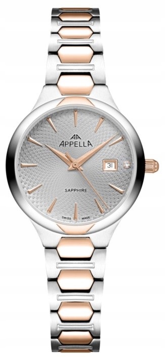 Nové Originální dámské hodinky Appella L50010.R117DQ Diamanty, růžové zlato
