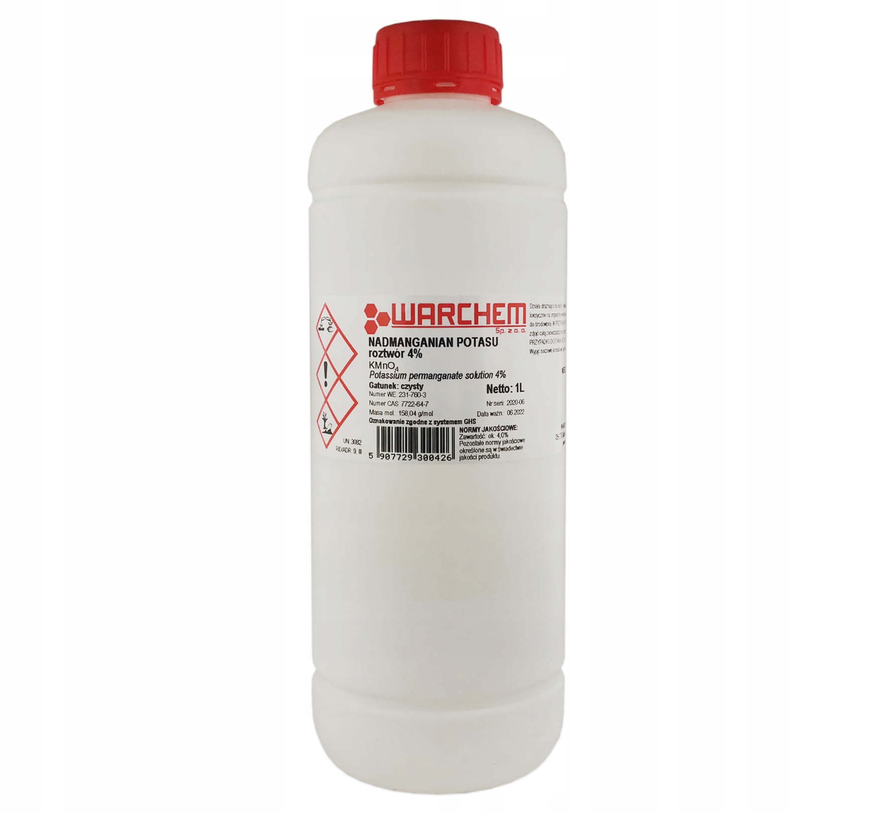 

Nadmanganian Potasu roztwór 4% czysty 1L