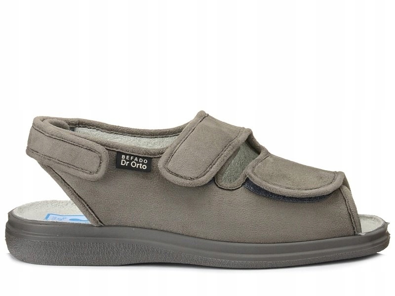 Sandały DR ORTO 733M006 Męskie Zdrowotne Szare 47 Oryginalne opakowanie producenta pudełko