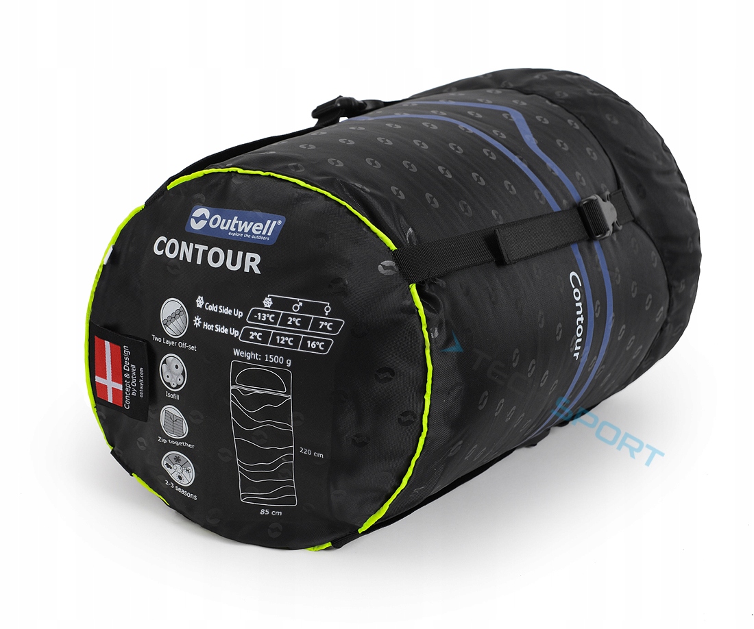 KOMFORTOWY ŚPIWÓR OUTWELL CONTOUR -13st WYPRZEDAŻ Rodzaj syntetyczne