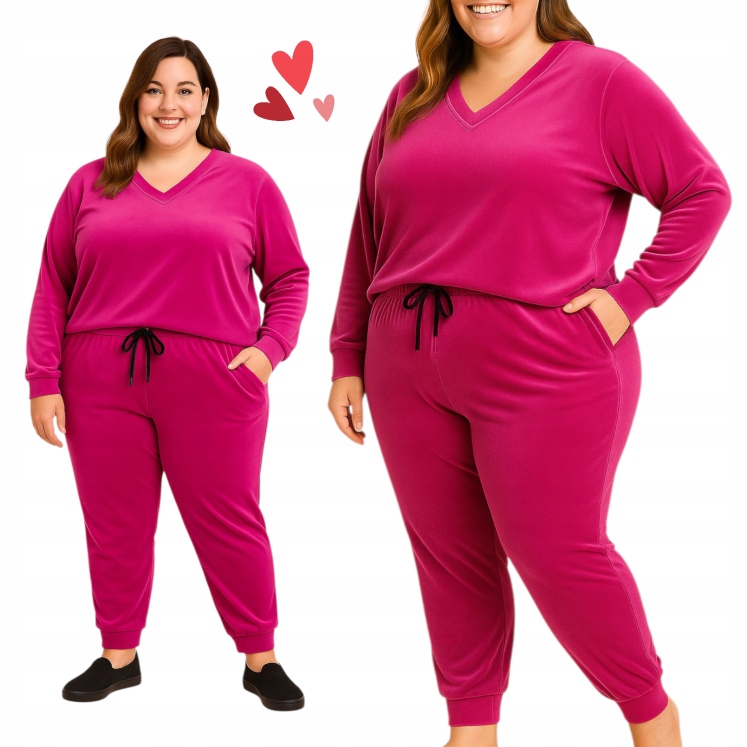 Teplákovka Velurový masitý komplet přes hlavu pohodlný teplý 54 56 7XL 8XL hi