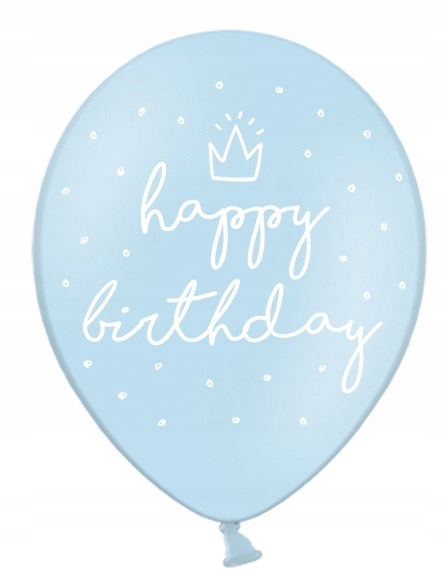 

Balony 30cm, happy birthday, P. Baby Blue