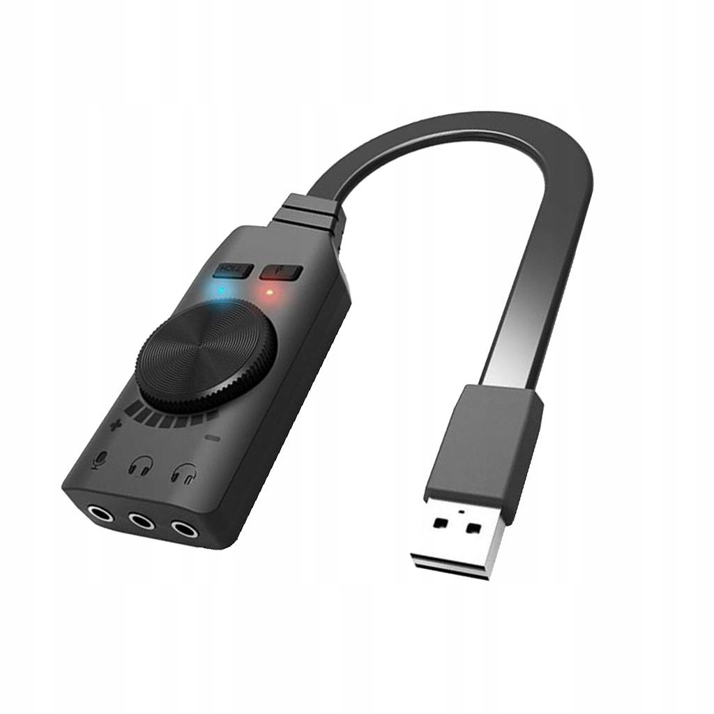 Внешняя звуковая карта USB 2.0 7.1CH Audio Rodzaj karty zewnętrzna