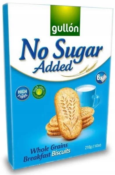 4 x Gullon Sušenky z celozrnných obilovin bez přidaných cukrů 216 g