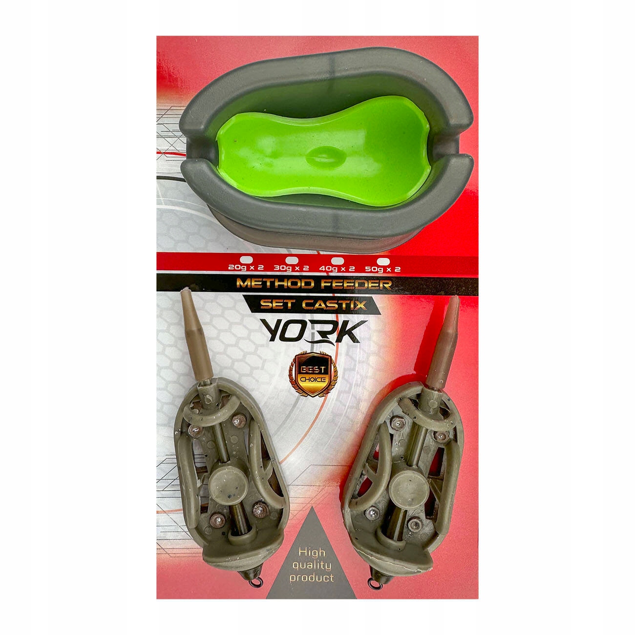 York Koszyk Method Feeder Zestaw Castix 2szt forma 2x20g 90968
