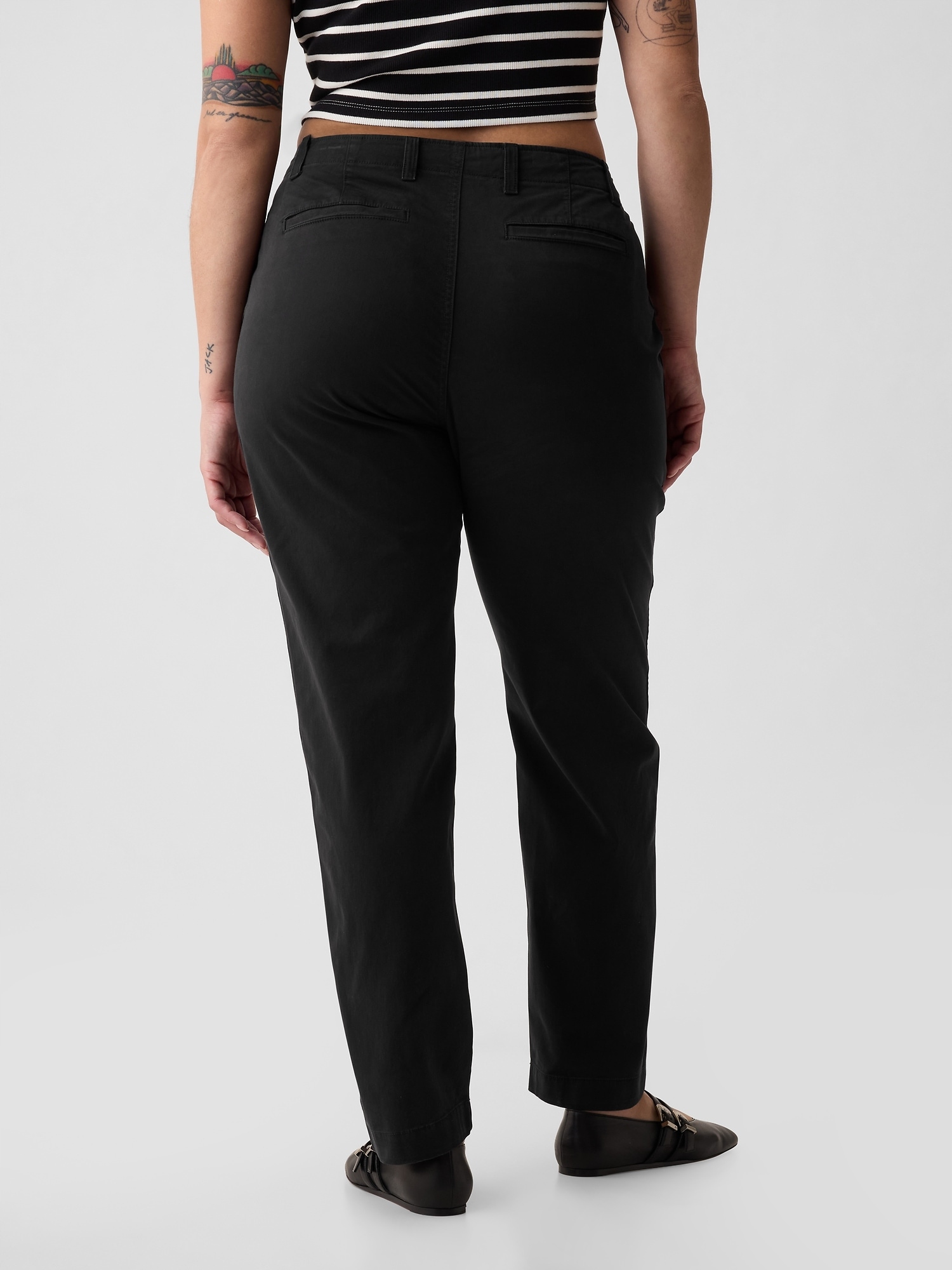 Gap Plátěné kalhoty černá