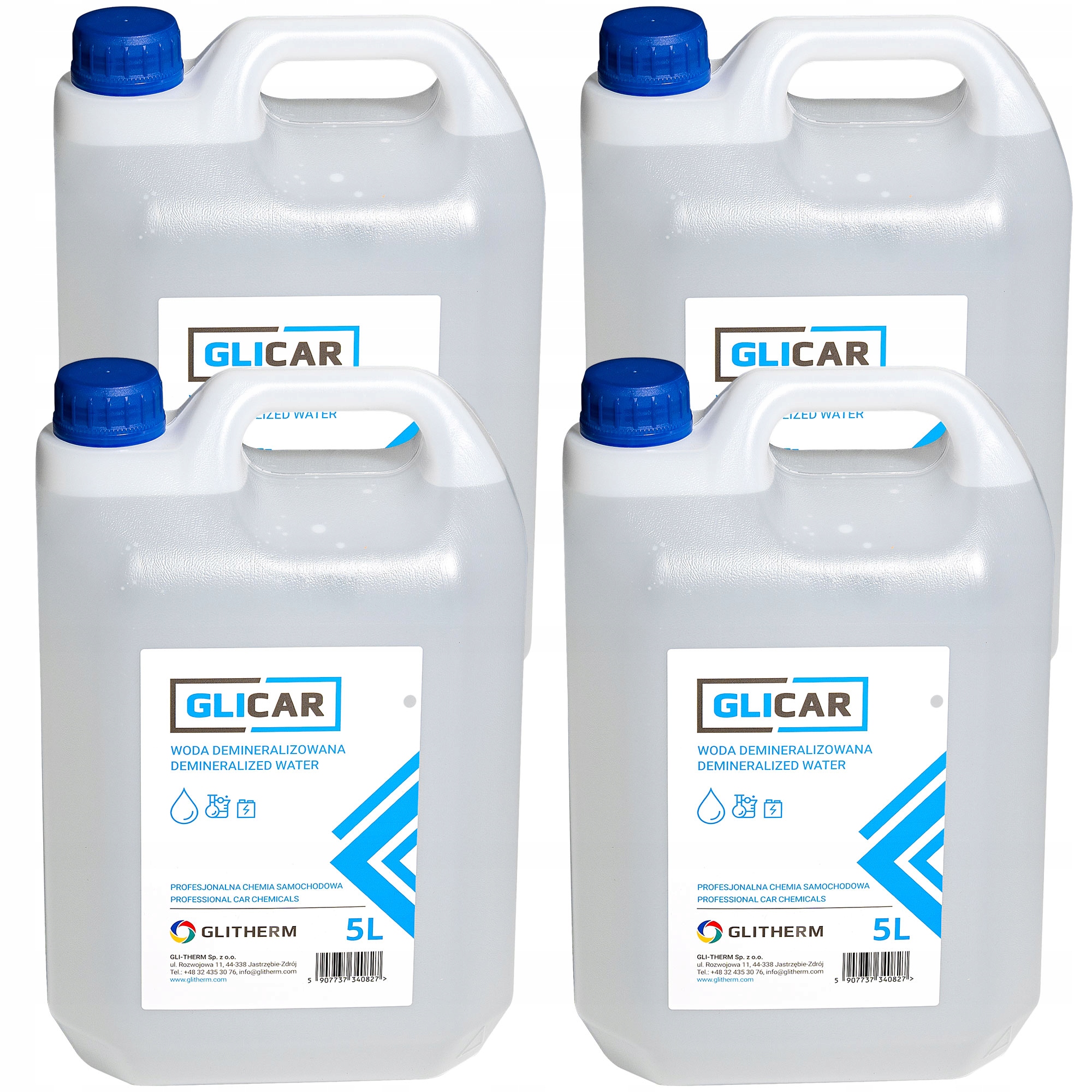 Woda destylowana 4x 5L demineralizowana do żelazka Glicar Polski Producent