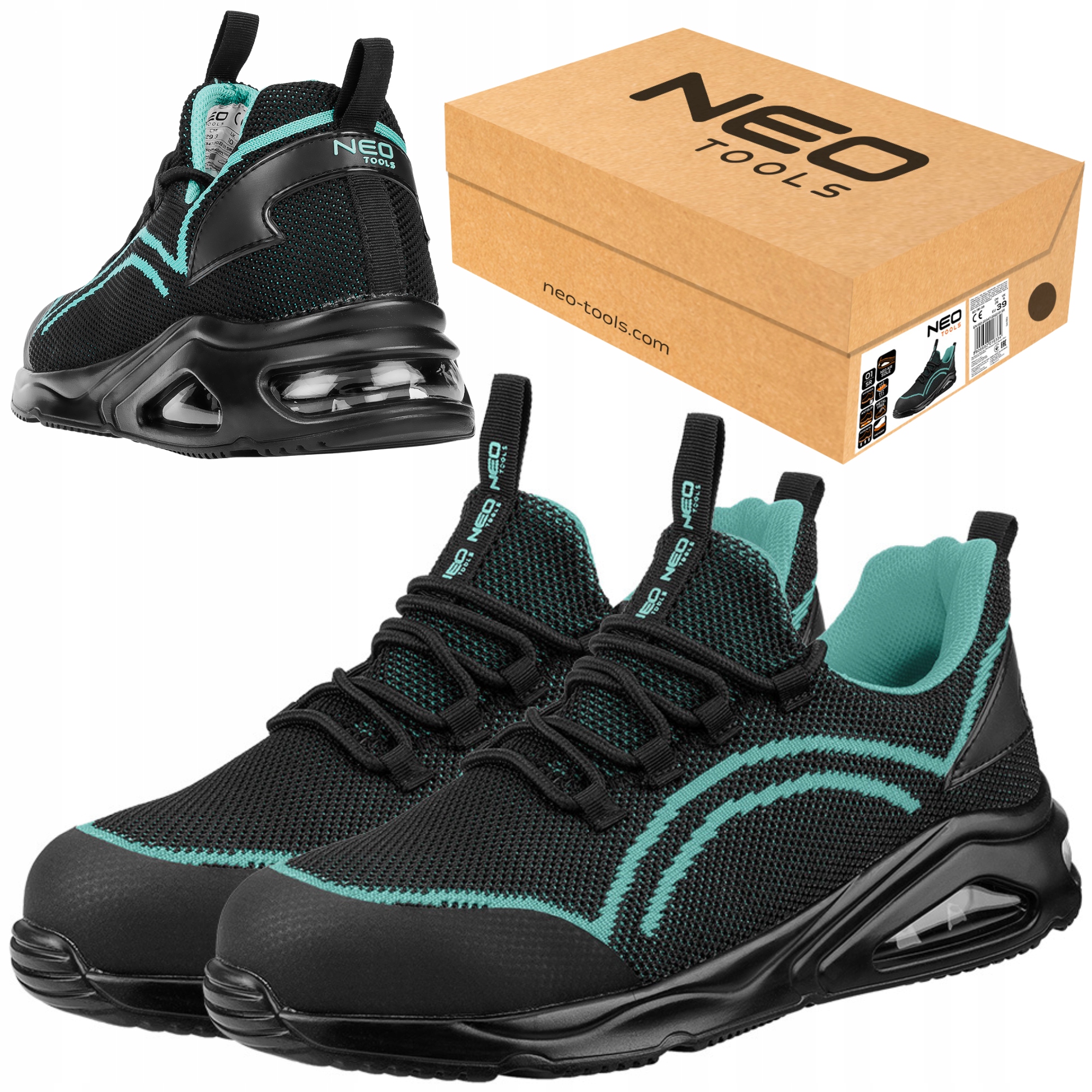 BUTY ROBOCZE MĘSKIE AIRBAG LEKKIE PODESZWA AIR BEZ PODNOSKA NEO TOOLS