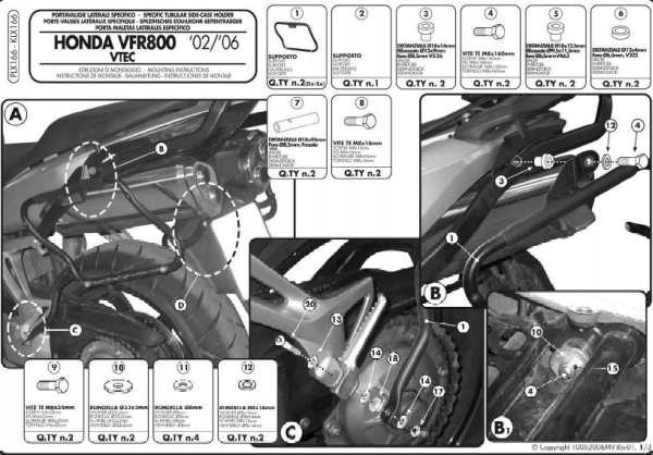 Kappa Rošt Bočných Kufrov Monokey Side Honda Vfr 800 Len Pod Kufre K