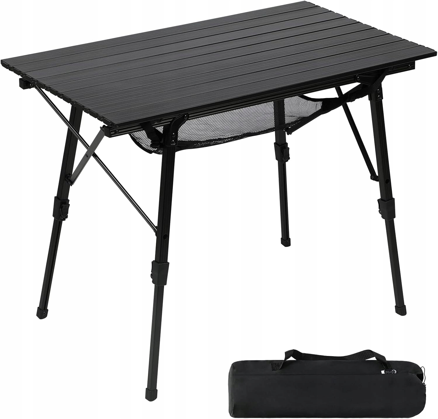 Portal Skládací hliníkový kempingový stůl 90x53 cm s nastavitelnou výškou