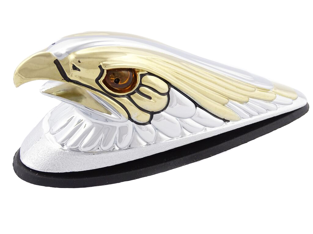 ХРОМИРОВАННЫЙ-ЗОЛОТОЙ СВЕРКАЮЩИЙ ОРЕЛ ОРНАМЕНТ ЧОППЕР ЗЛОТЫЙ