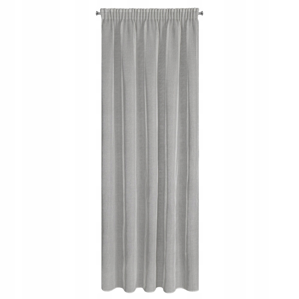 Hotová záclona na pásku Kim 140x300 stříbrná