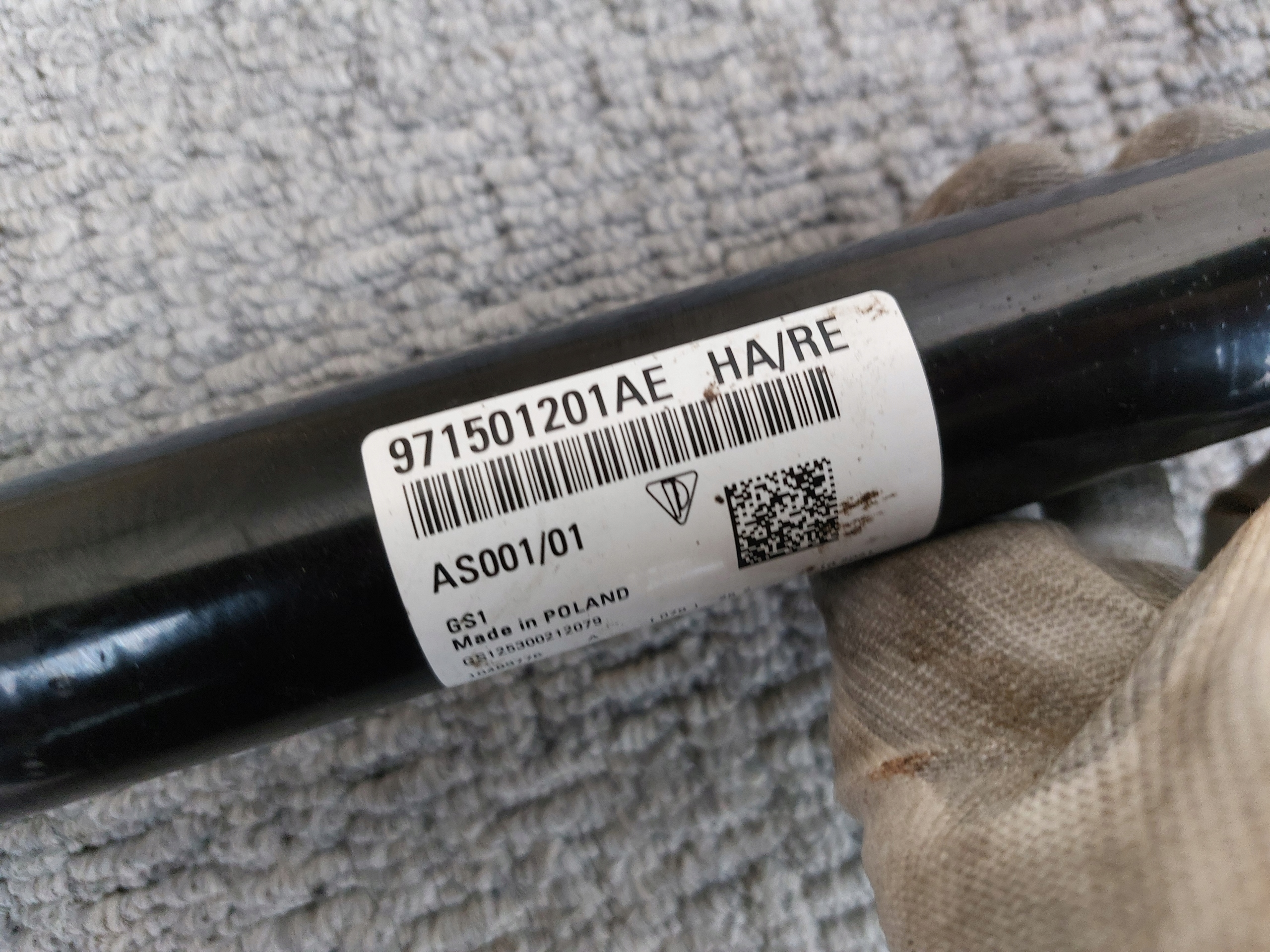 semi-axis right rear part BENTLEY CONTINENTAL GT 6.0 W12 21r 971501201AE