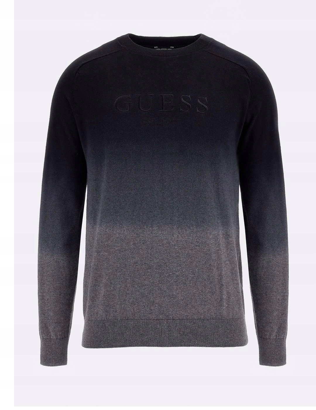 Guess Sweter Męski Czarny Gradient S