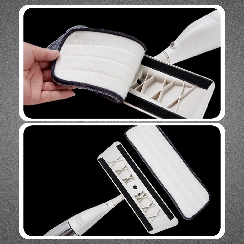 MOP PŁASKI ZE SPRYSKIWACZEM DŁUGI 120cm 350ml + 3X WKŁADY MIKROFIBRA 3 SZT Kolor biały