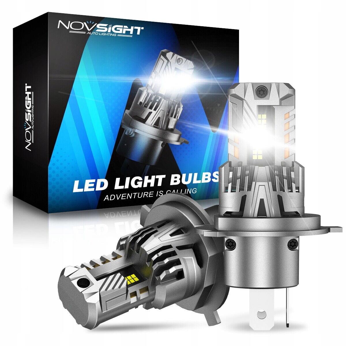 Led Žárovky H4 360° Sada 700% Velmi Silné 6500K 1:1 Canbus Novsight Ce
