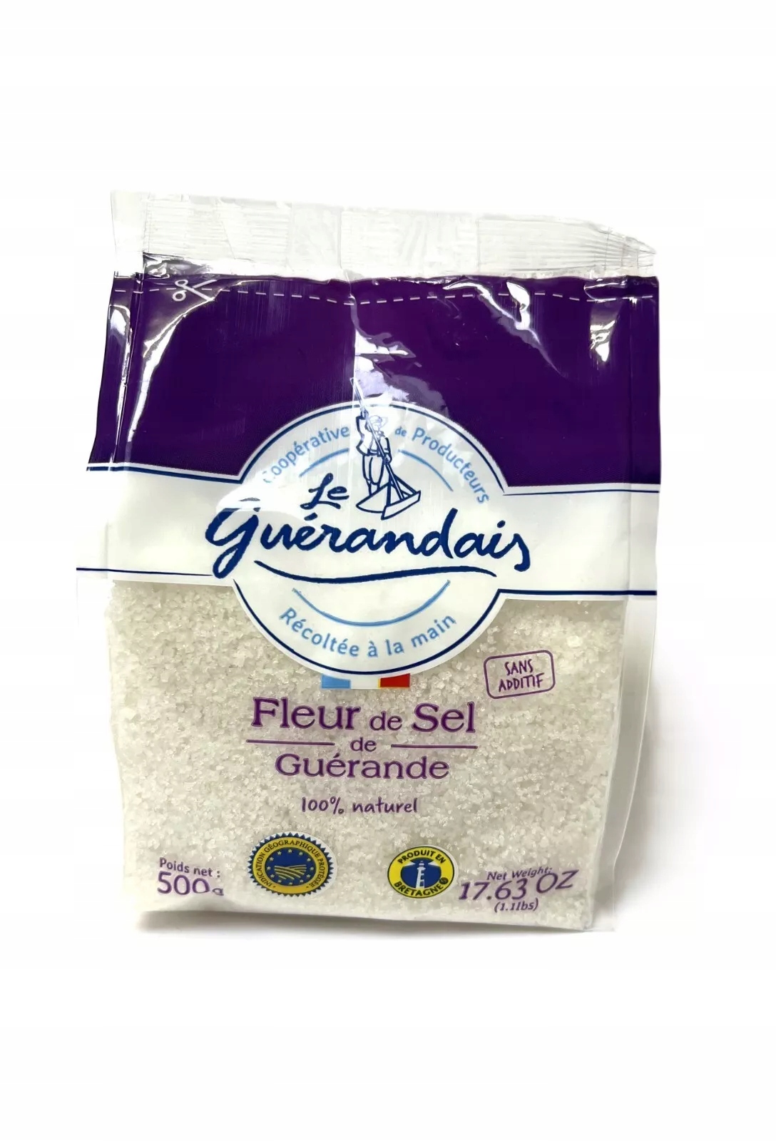 Fleur de Sel Guérande 500 g Francouzská mořská sůl přírodní, ruční, prémiová