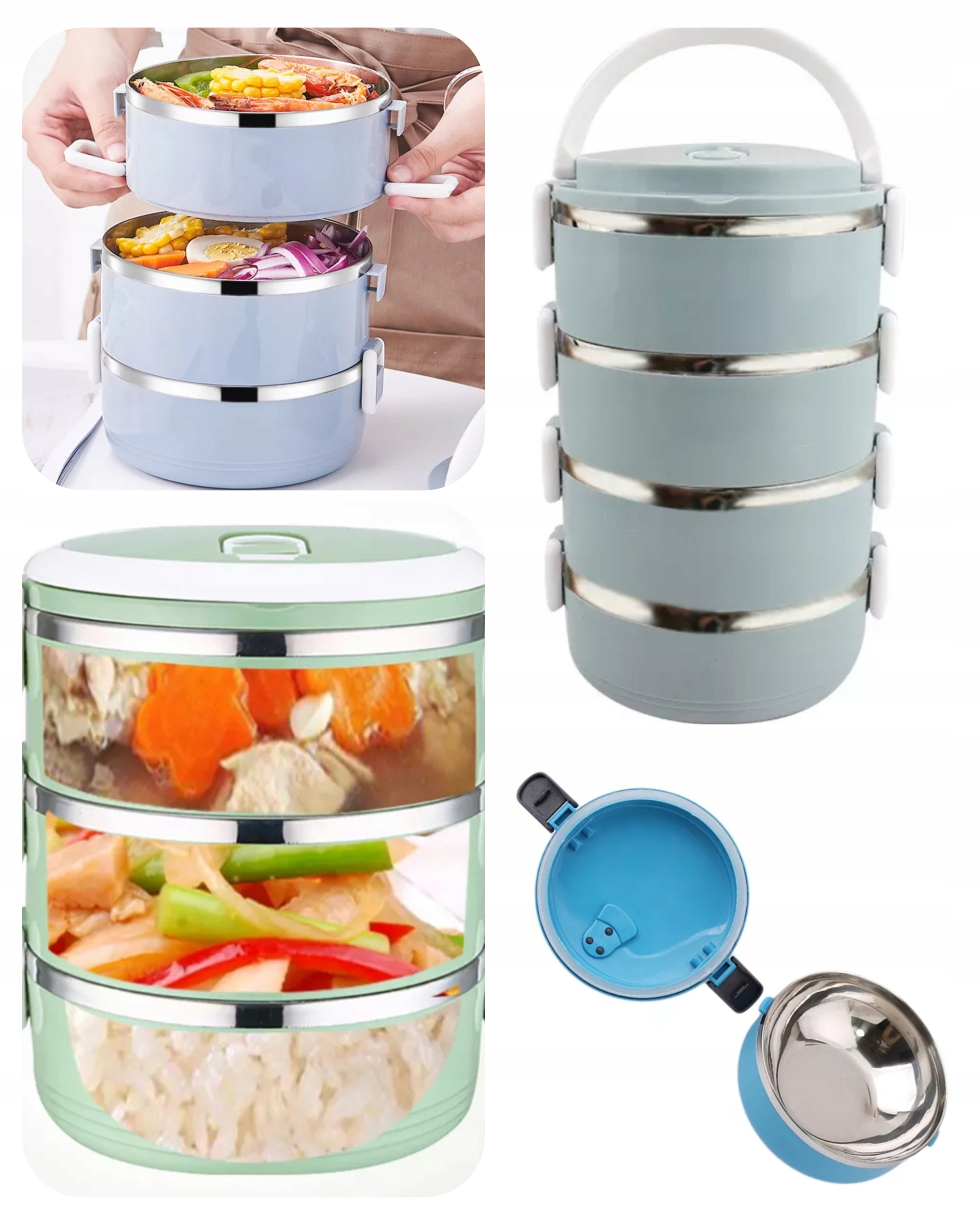 

Termos Obiadowy Pojemnik Termiczny 3 Komory