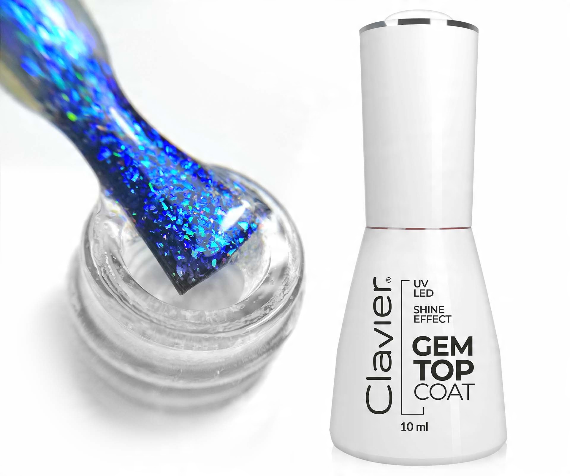 

Top Hybrydowy No Wipe Drobinki Brokat Clavier 10ML