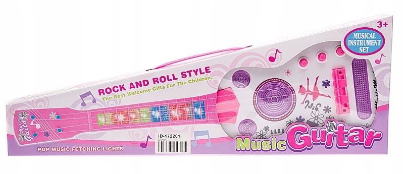 GITARA DLA DZIECI ŚWIATŁO DŹWIĘK 7696 Marka Adar