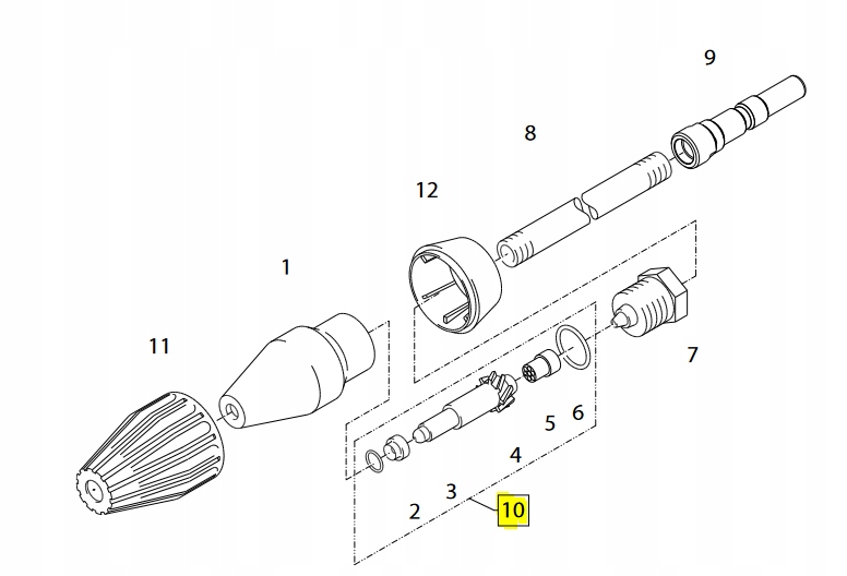 ZESTAW NAPRAWCZY DYSZY KRANZLE ROTACYJNEJ, WIROWEJ,DIRTKILLER 035 Marka Kränzle