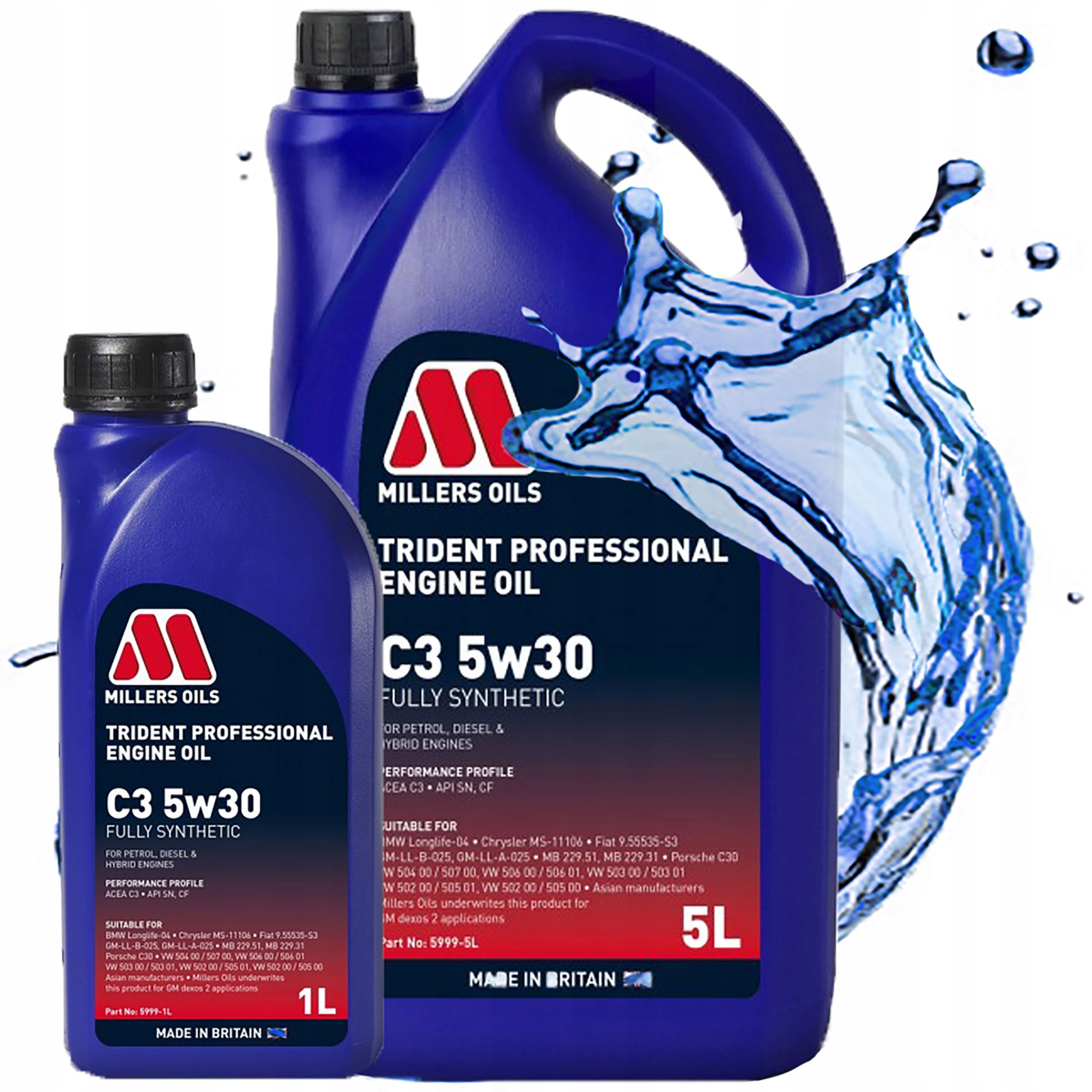 Syntetický Motorový Olej Millers Trident Professional LL04 507 C3 5W30 6L