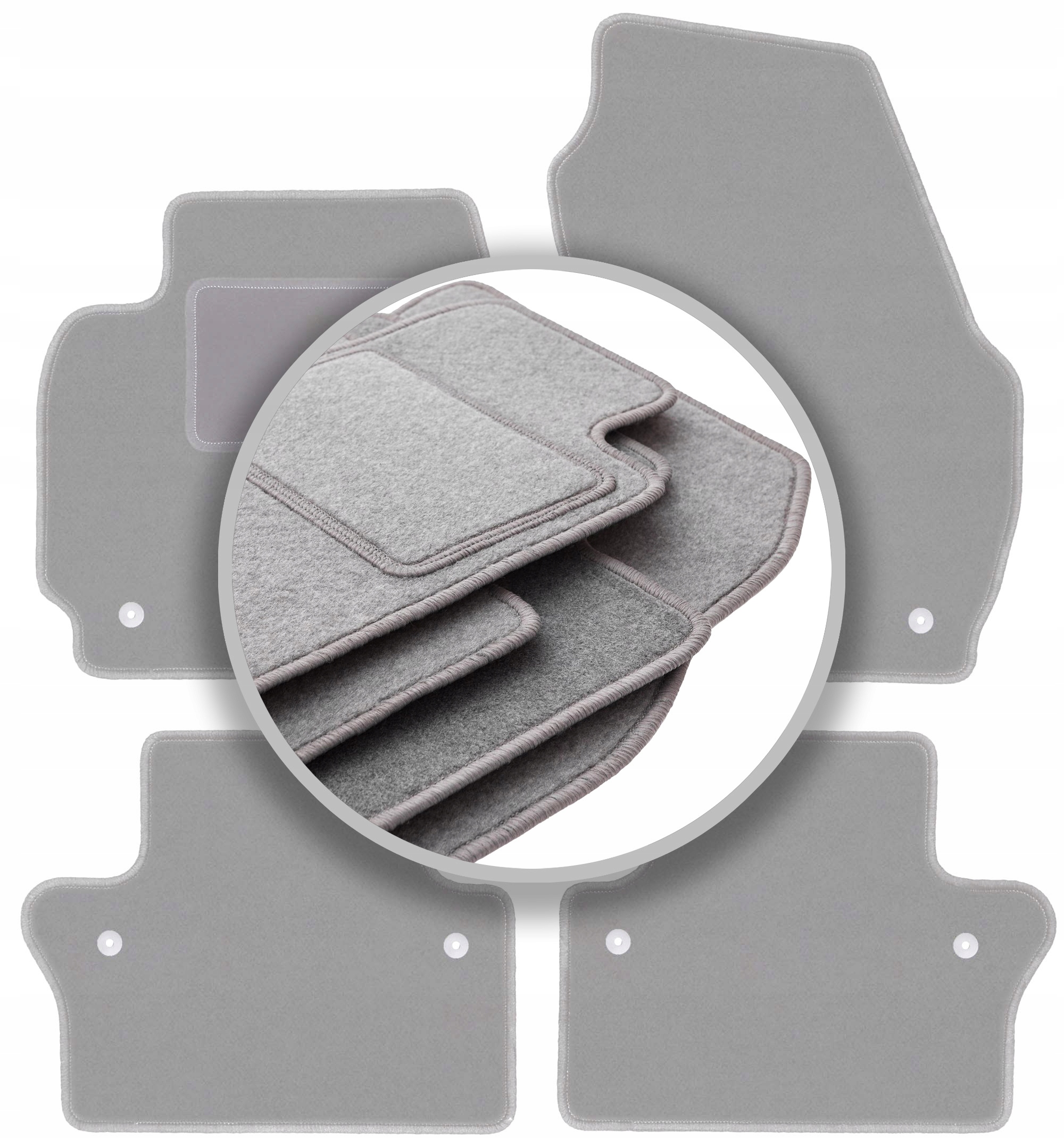 Velurové koberce Oslo šedé pro: Volvo XC70 III kombi 2007-2016